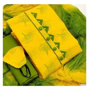 Nouvelle robe Salwar Kameez pour femmes en coton de soie de qualité supérieure, brodée à la main, de style moderne, non cousue, tenue traditionnelle indienne pour les fêtes - Product Image 6