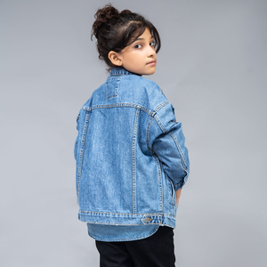 เสื้อแจ็คเก็ตซาฟารีผ้ายีนส์สีน้ำเงินอ่อนสำหรับผู้หญิงเทรนด์2025เสื้อโค้ทปกติลำลองกระดุมโลโก้คริสตัลลายสก็อตสำหรับฤดูใบไม้ผลิ/ฤดูใบไม้ร่วง/ฤดูหนาว - Product Image 4