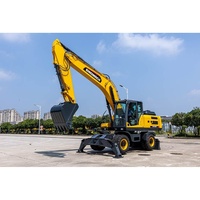 Excavatrice sur roues de 21 tonnes, entièrement hydraulique, avec godet de 1,0 m³, moteur Cummins, prix d'exportation optimal, directement de l'usine