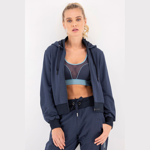 Chaqueta con capucha de lana personalizada para mujer, cremallera, venta al por mayor, ropa deportiva, Sudadera con capucha, ropa informal de alta calidad para mujer, chaqueta de tendencia OEM/ODM - Product Image 2