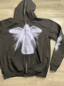 เสื้อฮู้ดซิปซิปรูดรูดรูดรูดซิปซิปทรงวินเทจโอเวอร์ไซส์ออกแบบได้ตามต้องการ - Product Image 3