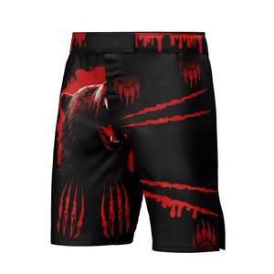 Respirant Sublimé MMA Shorts Hommes Impression Personnalisée Haute Fente Ceinture Élastique Léger Formation MMA Shorts - Product Image 4
