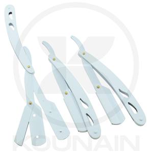 Navaja de Afeitar Plegable Profesional de Acero Inoxidable Kounain, Navaja de Afeitar de Una Sola Hoja para Barbería, Recortador de Bigote para Corte de Cabello y Peluquería - Product Image 2