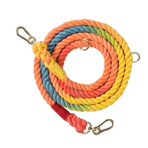 Naturel Handmade Cotton Dog Rope <b>Leash</b> Customized Colored Cotton Rope Handmade Dog <b>Leash</b> <b>Pet</b> <b>Leash</b> Set - Product Image 1