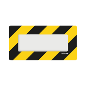 LongLife Trasparente - Marcatura del Pavimento Finestra del Pavimento, autoadesivo 1/2 DIN A4, Nero/Giallo, 10 pz. / Confezione. - Product Image 1