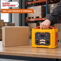 Station d'alimentation portable à batterie solaire 500W 384Wh, batterie LiFePO4, haut-parleur Bluetooth pour extérieur, lumières RGB, charge rapide QC4.0