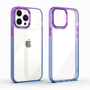 Capa traseira luxuosa galvanizada, à prova de choque, transparente, para iphone 14 pro max 13 mini 12 11 xs xr 8 plus