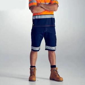 Venta al por mayor alta visibilidad pantalones cortos de seguridad ropa de trabajo para hombres alta visibilidad cinta reflectante seguridad ropa de trabajo pantalones cortos para hombres - Product Image 3