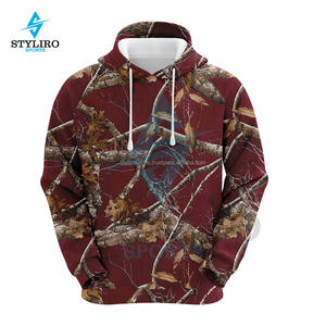 เสื้อฮู้ดกันลมบุขนแกะปักลายต้นไม้จริงสำหรับผู้ชาย ระบายอากาศได้ดี เหมาะสำหรับการล่าสัตว์ในฤดูหนาว - Product Image 1