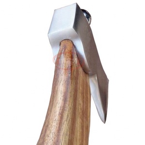 Hacha vikinga pequeña forjada a mano, hacha multifunción de supervivencia táctica para acampar al aire libre de alta calidad, mango de madera, cabeza de hacha de acero - Product Image 2