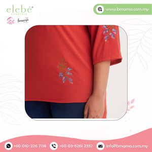 Vêtements d'été décontractés de haute qualité pour femmes et filles, chemisier à broderie rouge pour bureau, au prix de gros - Product Image 4