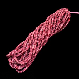 Cuentas de Rondelle facetadas de 5mm, piedras preciosas de thulita Rosa Natural, cuentas de piedra semipreciosa para la fabricación de joyas, hebra de 16 pulgadas - Product Image 3