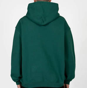 OEM Nueva llegada Ropa de invierno Sudaderas con capucha para hombre Personalizar Tela Color verde oscuro Estilo holgado Sudaderas con capucha transpirables de gran tamaño para hombres - Product Image 6