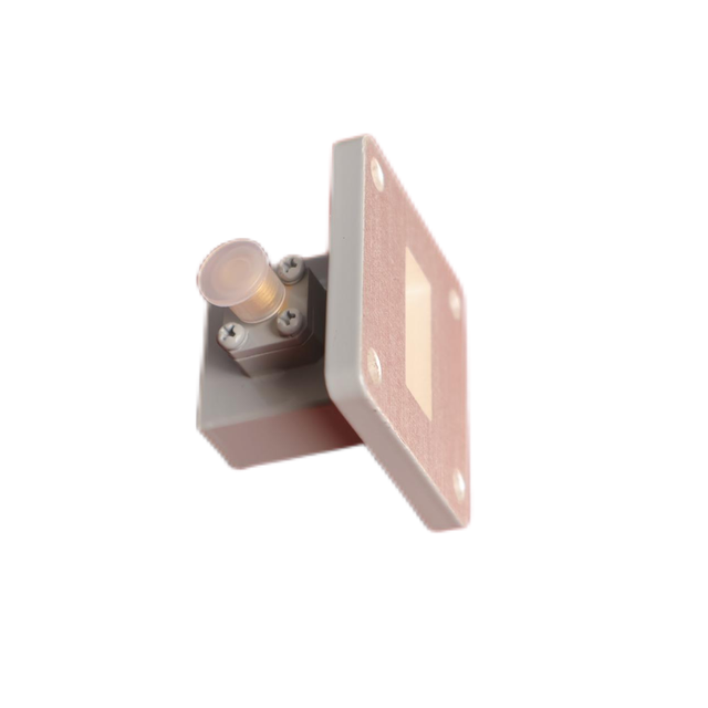 WR10 Aluminum Waveguide to Coaxial Right Angle Adapter with 8.2-12.4 GHz Frequency Range