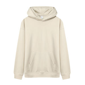 Streetwear 100% algodón para hombre 500 Gsm Oversize No String Hoody Heavyweight Dropped Shoulder Hoodie - Product Image 6