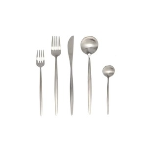 Cubiertos chapados en Color dorado, cubiertos de acero inoxidable, ideales para cocina, mesa, café, uso doméstico, juego de mango de diseño antiguo de 5 uds. - Product Image 2