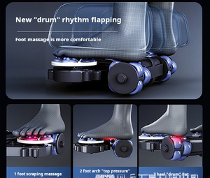 C129 Luxury 4D Full Body Shiatsu Masaje Amasado Rolling Airbag Silla Zero Gravity Behealthy Bodycare Portátil y plegable - Product Image 6