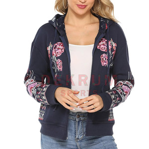 High Quality Women Embroidery <b>Hoodies</b> Winter Customizable Cotton Polyester Low MOQ Top Fashion - Product Image 6