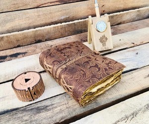 Cuaderno de cuero con borde de cubierta antigua Vintage, cuaderno de bocetos, hilo de costura, espiral, costura de sillín, el mejor regalo para mujer - Product Image 1