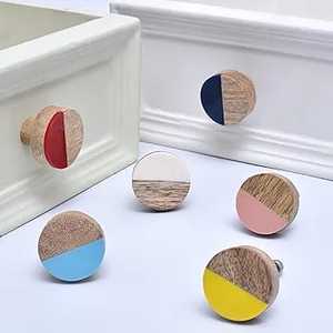 Perilla de incrustaciones Perilla de cajón sólida redonda Herrajes para muebles de India - Product Image 2