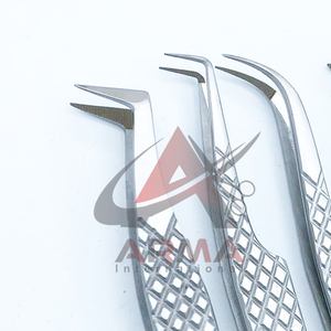 Ensemble de pinces à cils et sourcils individuelles professionnelles de haute qualité avec finition Dl avec pointe en fibre de technologie Nano Mega Volume - Product Image 3