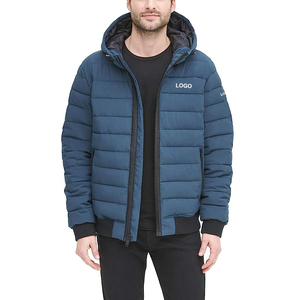 Blouson d'hiver OEM personnalisé pour hommes blouson bombardier brise-vent blouson d'extérieur rempli en poly vêtements décontractés veste matelassée à manches longues - Product Image 5