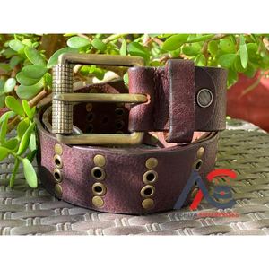 New Stylish and Casual Handmade <b>Real</b> Genuine <b>Leather</b> Classic <b>Men's</b> <b>Belt</b> Personalized Full Grain Distressed <b>Real</b> <b>Leather</b> <b>Men</b> <b>Belt</b> - Product Image 1
