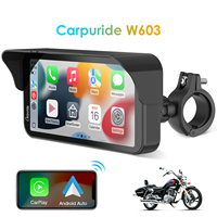 Carpuride W603 Navigation GPS pour moto, CarPlay, Android Auto, écran intelligent avec écran tactile de 6,3 pouces, garantie 1 an, WIFI, BT