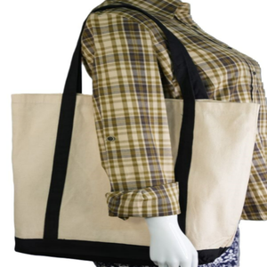 Sac de courses en toile 100% coton, très résistant, extra-large, écologique, sac de plage, sac de courses multifonctionnel, fermeture à glissière - Product Image 4