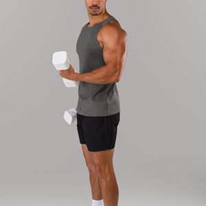 Nuevo diseño Regular Fit sin mangas transpirable lavado gimnasio camiseta sin mangas para hombres OEM verano algodón de alta calidad - Product Image 4