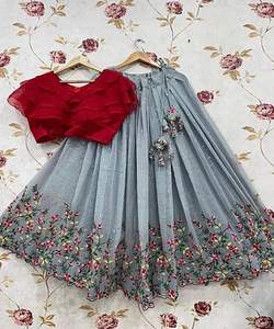 Atractivo recién llegado último diseñador hermoso Color Rosa Lehenga Choli para mujer india en Ropa Étnica precio más bajo alfanumero - Product Image 4