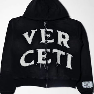 Sudaderas con Capucha Extra Grandes y Gruesas Personalizadas al por Mayor, Estilo Urbano, Bordado Desgastado, con Cierre, Ropa de Invierno para Hombre - Product Image 1