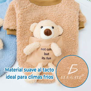 Adorabile Felpa XS in Peluche per Gatti, Comoda e Classica, per Autunno e Inverno, Motivo Tinta Unita - Product Image 5