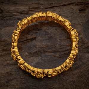 Antique Fashion Flower Bangle with Gold Polish for Women's Wedding Occasion 161443 - Product Image 4