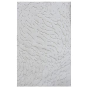 Alfombra de baño y ducha Coral 70x120cm, de algodón plateado teñido con hilo jacquard, diseño abstracto, producción personalizada - Hecho en Turquía - Product Image 3