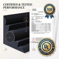 Panneau acoustique en mousse haute densité pour pièges à basses, absorbeur de son microporeux pour coin de studio et home cinéma
