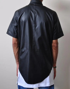 Chemise en cuir véritable pour homme de haute qualité, en daim, manches longues, style vintage, décontractée, boutonnée, dernier design, vente chaude - Product Image 2