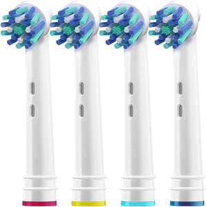 Têtes de brosse à dents blanches de remplacement Oral-B 01105091-4 pièces à action croisée - Product Image 1