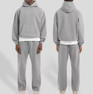 Chándal de invierno personalizado, superventas al por mayor, de algodón, oversize, liso, de forro polar grueso, transpirable, estilo urbano - Product Image 6