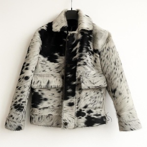 Luxe hommes vache cheveux cuir veste 2025 poids lourd respirant hiver Streetwear vêtements d'extérieur Original peau de vache cheveux veste - Product Image 1