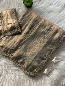 Lujoso y glamoroso Trending Handwork Saree Space Silk Heavy Butterfly Net para fiestas Bodas Diwali; Estilo casual - Product Image 6