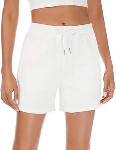 กางเกงขาสั้นคาร์โก้เอวกลางผูกเชือก ระบายอากาศ สไตล์สปอร์ต สำหรับผู้หญิง ปี 2024 เหมาะสำหรับฤดูร้อน ผ้าฝ้ายเจอร์ซีย์ สวมใส่สบาย เหมาะสำหรับออกกำลังกายและวิ่ง - Product Image 1