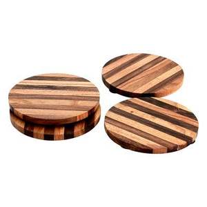 Handcrafted Wooden <b>Drink</b> <b>Coasters</b> With Natural Texture For Unique Table Decoration And Safety - Product Image 2