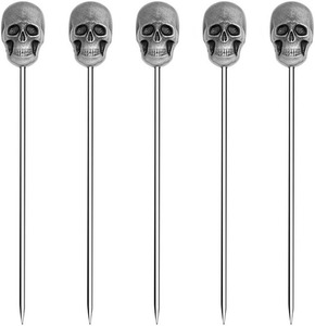 Elegant Stainless Steel <b>Cocktail</b> Picks Metal Fruit <b>Stick</b> Reusable Skewers for Drink Decor - Product Image 5