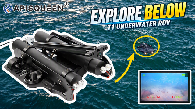Newest Arrival T1 Lightweight Multi-functional Underwater ROV with Camera and IR Vision for Underwater Operation Inspection