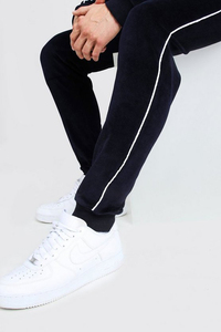 Latest Customized Design Men Piping Details Slim Fit <b>Velour</b> <b>Tracksuit</b>/ Men Sweatsuit/ Custom Made Men Jogging Suit - Product Image 6