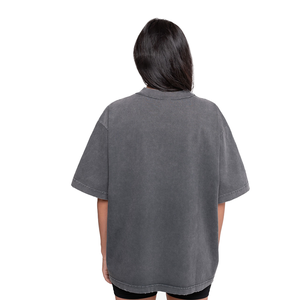 Camiseta de manga corta lisa con logotipo impreso personalizado de gran tamaño con hombros caídos y cuello redondo al por mayor OEM para mujer, camiseta de ropa a granel - Product Image 3