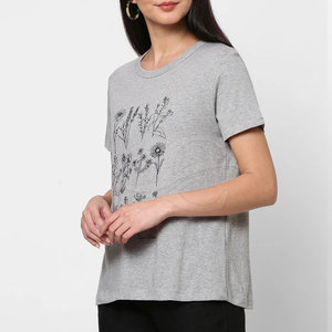 Camiseta con estampado de logotipo personalizado para mujer, remera para mujer con diseño Oem, gran oferta 2023 - Product Image 2
