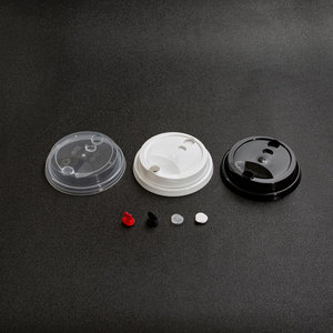 95caliber Plastic <b>Disposable</b> OPS Convex <b>Lids</b>-round Shape Eco-Friendly & High Transparency - Product Image 4