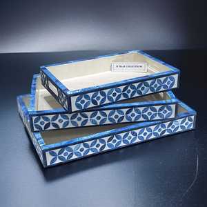 Bandeja de servicio de madera ecológica hecha a mano, suministro al por mayor, tamaño personalizado para el desayuno, la cama, la hora del té, elegante entretenimiento en el hogar - Product Image 5